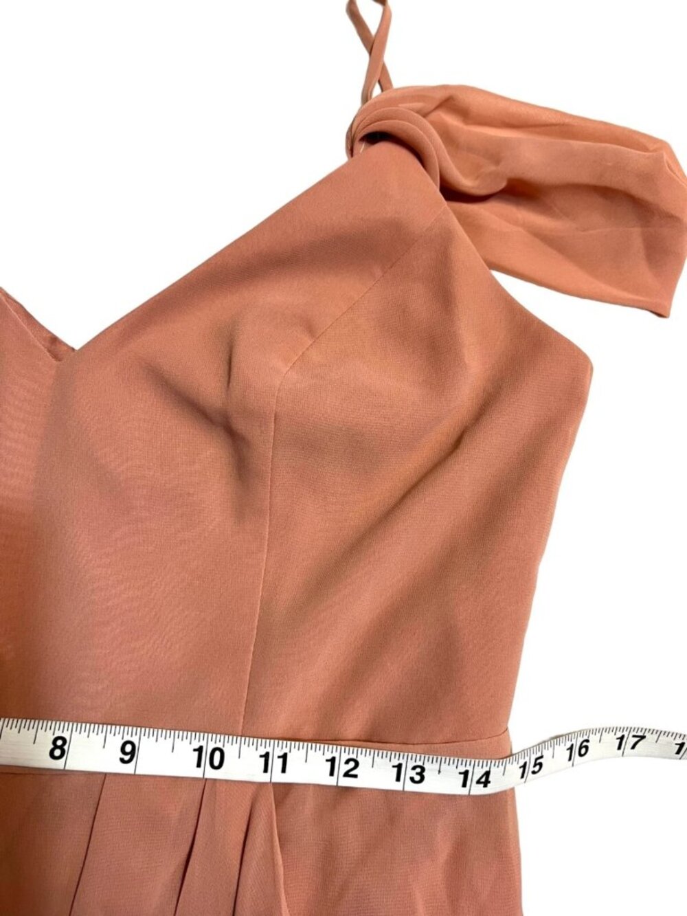 David's Terracotta Cold Shoulder Maxi Dress Bridesmaid Wedding Guest Sz 10 - Picture 6 of 8